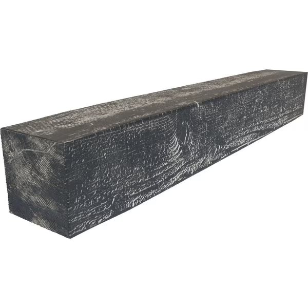 Rough Sawn Faux Wood Fireplace Mantel, Vintage Ash, 4